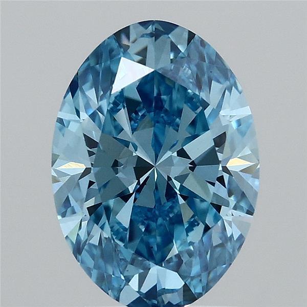 2.05 Ct. Fancy Vivid Blue Oval Lab Grown Diamond