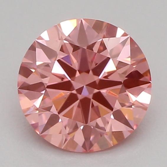 0.50 Ct. Fancy Vivid Pink Round Lab Grown Diamond