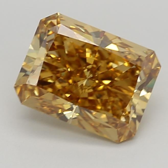 3.01 Ct. Fancy Intense Brownish Yellow Radiant Lab Grown Diamond