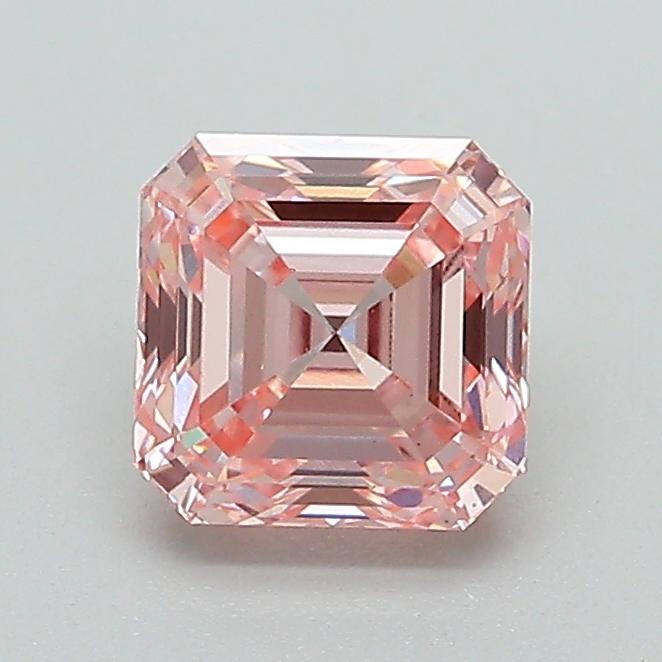 1.06 Ct. Fancy Intense Pink Asscher Lab Grown Diamond