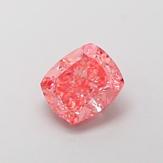 1.18 Ct. Fancy Vivid Pink Cushion Lab Grown Diamond