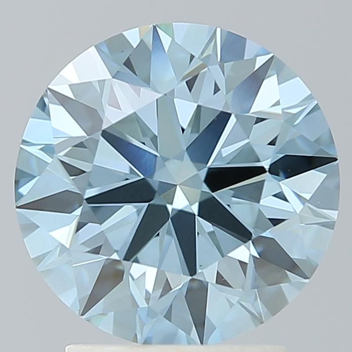 2.69 Ct. Fancy Intense Blue Round Lab Grown Diamond