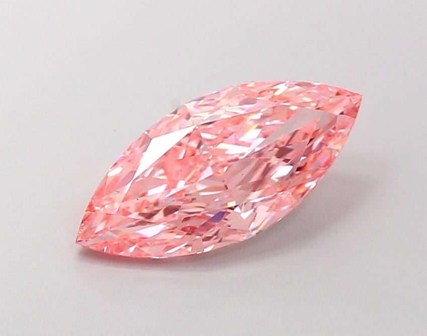 2.52 Ct. Fancy Vivid Pink Marquise Lab Grown Diamond