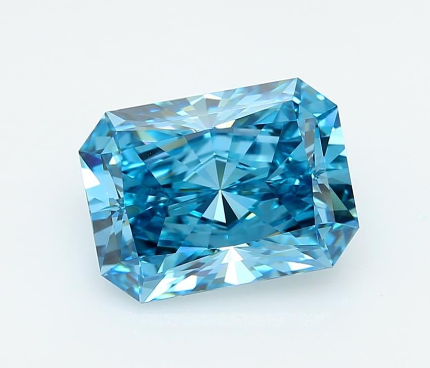 5.02 Ct. Fancy Vivid  Blue Radiant Lab Grown Diamond