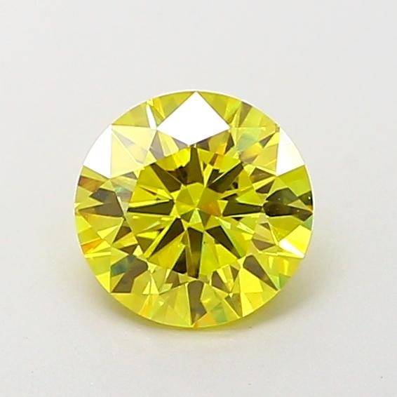 1.04 Ct. Fancy Vivid Yellow Round Lab Grown Diamond