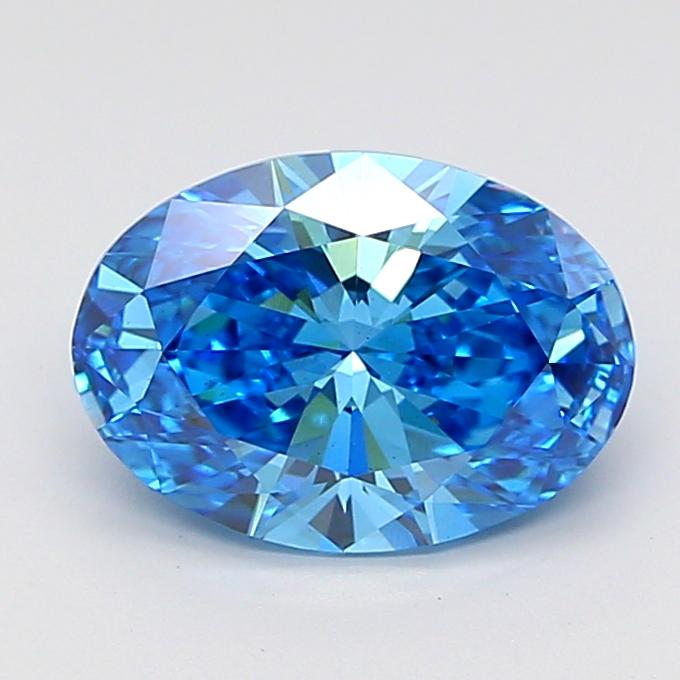 2.75 Ct. Fancy Vivid None Blue Oval Lab Grown Diamond