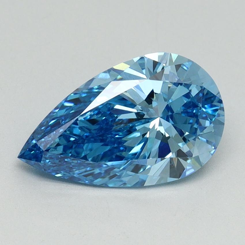 1.55 Ct. Fancy Vivid Blue Pear Lab Grown Diamond
