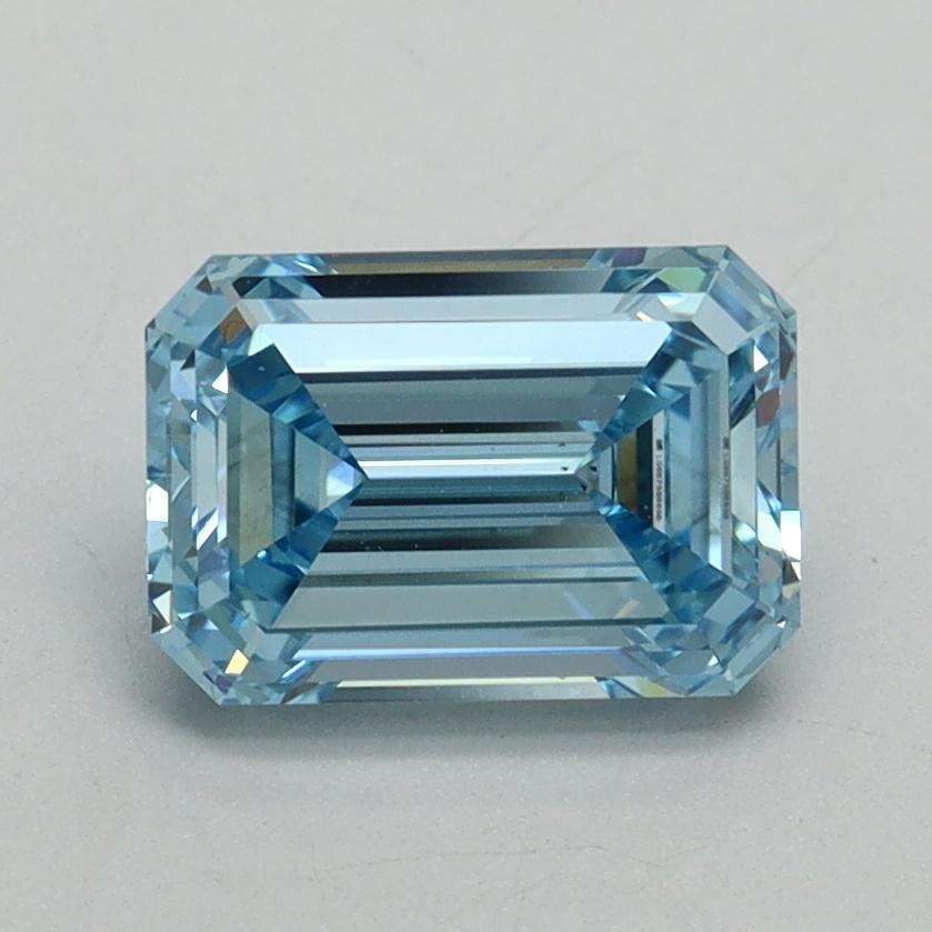 1.57 Ct. Fancy Vivid Blue Emerald Lab Grown Diamond