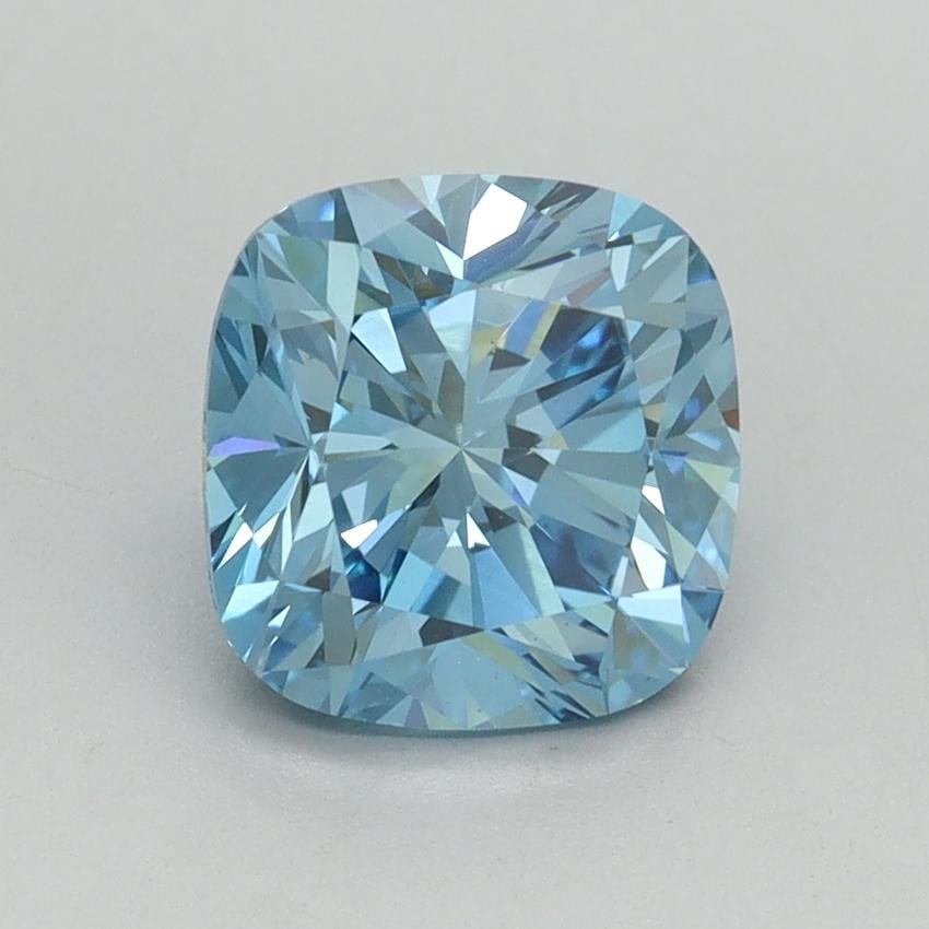 1.75 Ct. Fancy Vivid Blue Cushion Lab Grown Diamond