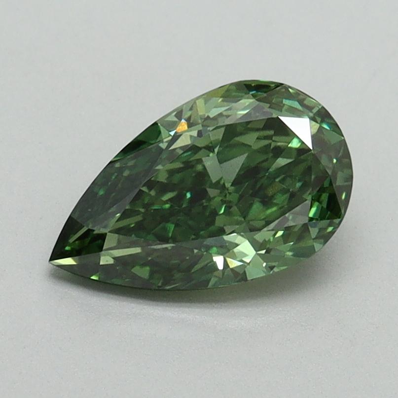 1.01 Ct. Fancy Vivid Green Pear Lab Grown Diamond