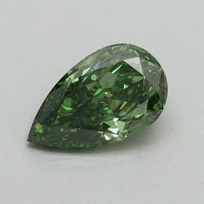 0.53 Ct. Fancy Vivid Green Pear Lab Grown Diamond