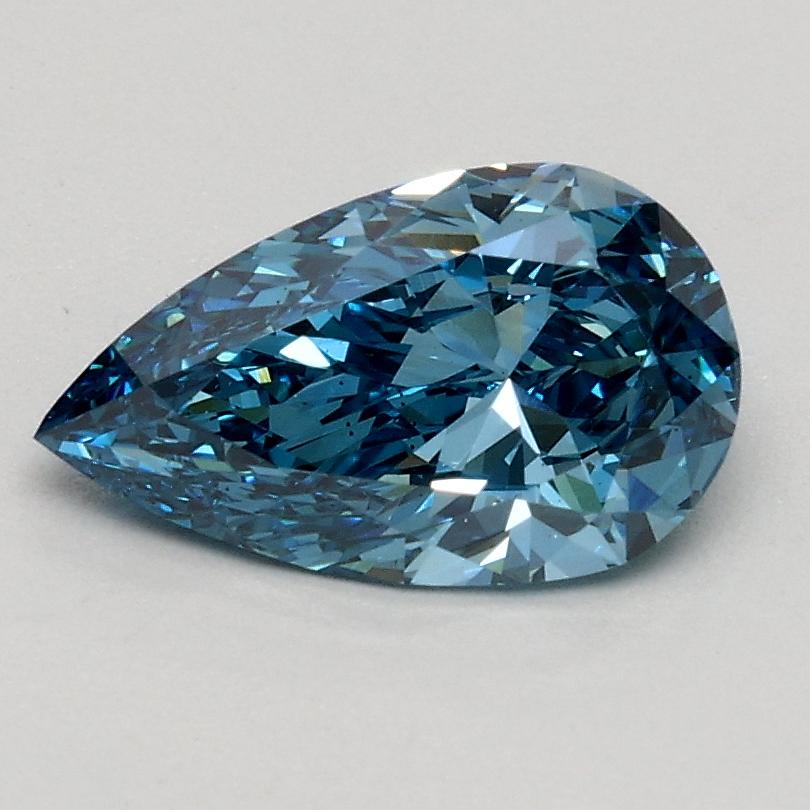 0.80 Ct. Fancy Vivid Blue Pear Lab Grown Diamond