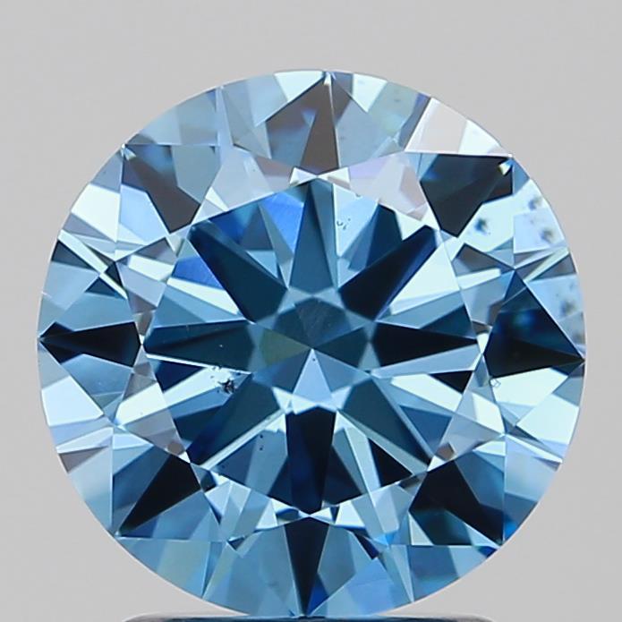 1.92 Ct. Fancy Vivid  Blue Round Lab Grown Diamond