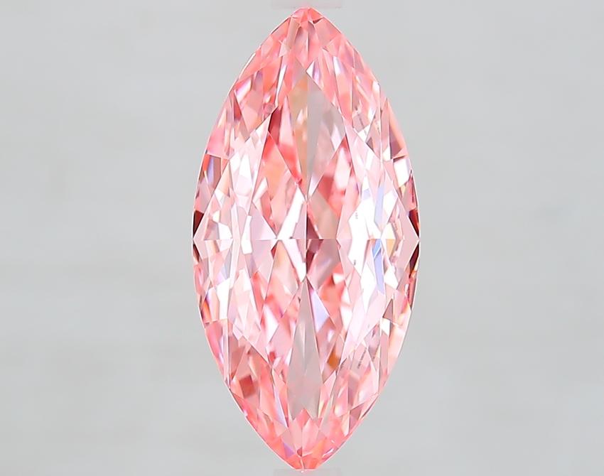 3.71 Ct. Fancy Vivid Pink Marquise Lab Grown Diamond