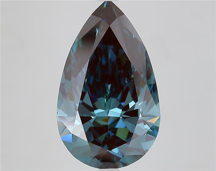 6.04 Ct. Fancy Deep  Blue Pear Lab Grown Diamond