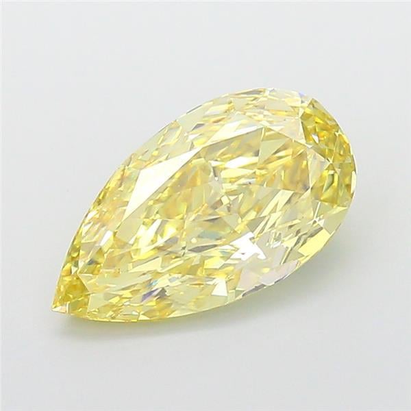 4.04 Ct. Fancy Intense Yellow Pear Lab Grown Diamond