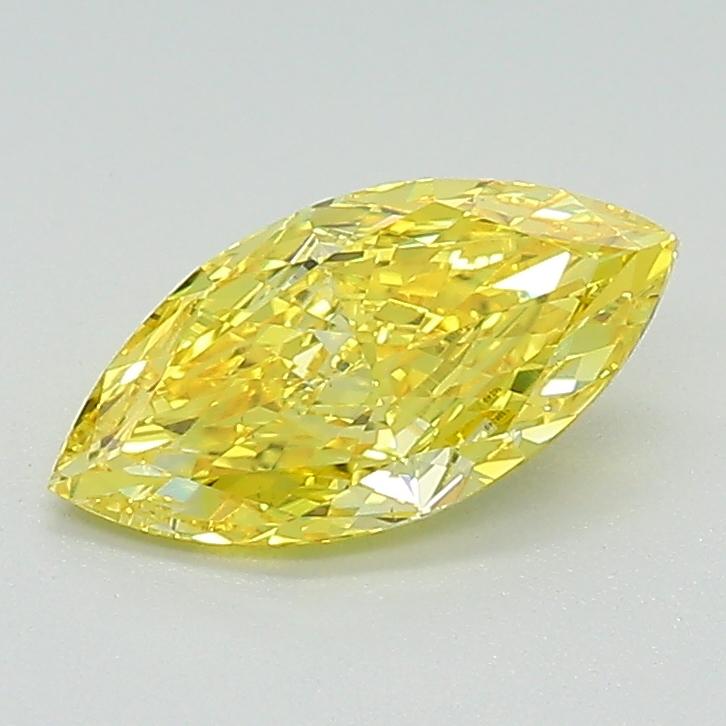 0.8 Ct. Fancy Vivid Yellow Marquise Lab Grown Diamond