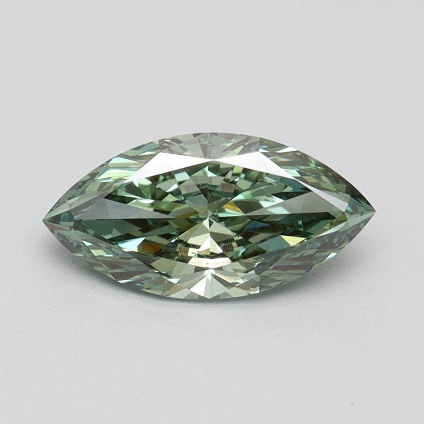 1.00 Ct. Fancy Vivid Green Marquise Lab Grown Diamond