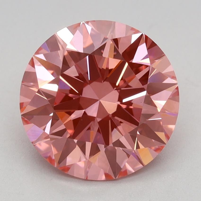 2.10 Ct. Fancy Vivid Pink Round Lab Grown Diamond
