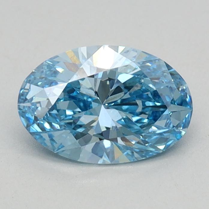 0.58 Ct. Fancy Vivid Blue Oval Lab Grown Diamond