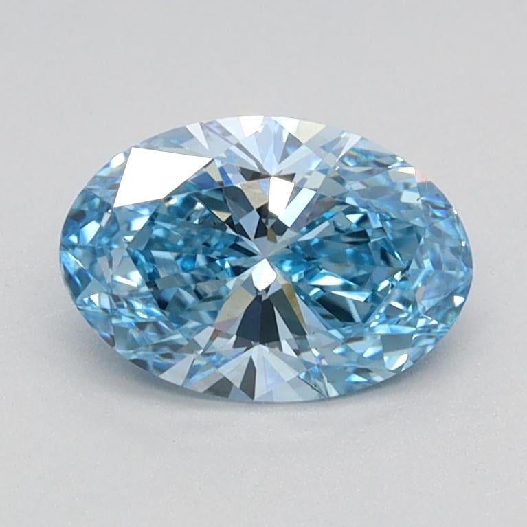 0.79 Ct. Fancy Vivid Blue Oval Lab Grown Diamond