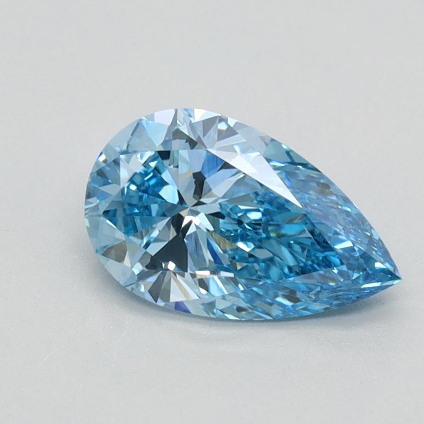 0.93 Ct. Fancy Vivid Blue Pear Lab Grown Diamond