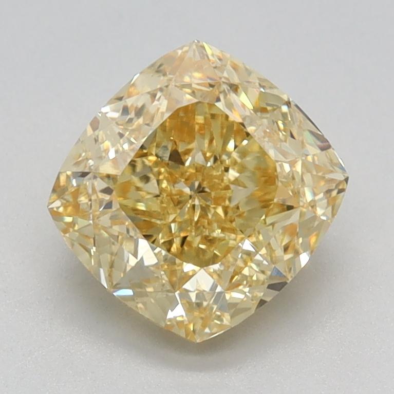 1.51 Ct. Fancy Intense Yellow Cushion Lab Grown Diamond