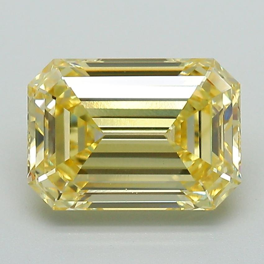 3.06 Ct. Fancy Intense Yellow Emerald Lab Grown Diamond