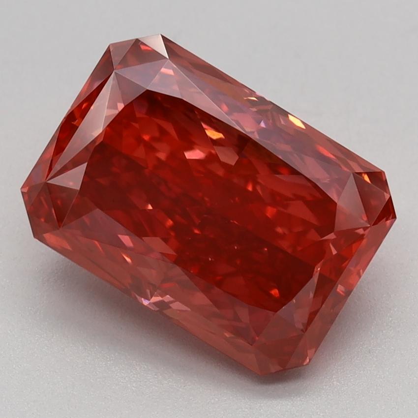 2.64 Ct. Fancy Vivid Red Radiant Lab Grown Diamond