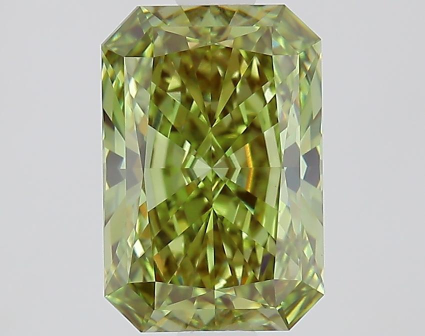1.48 Ct. Fancy Vivid Green Radiant Lab Grown Diamond