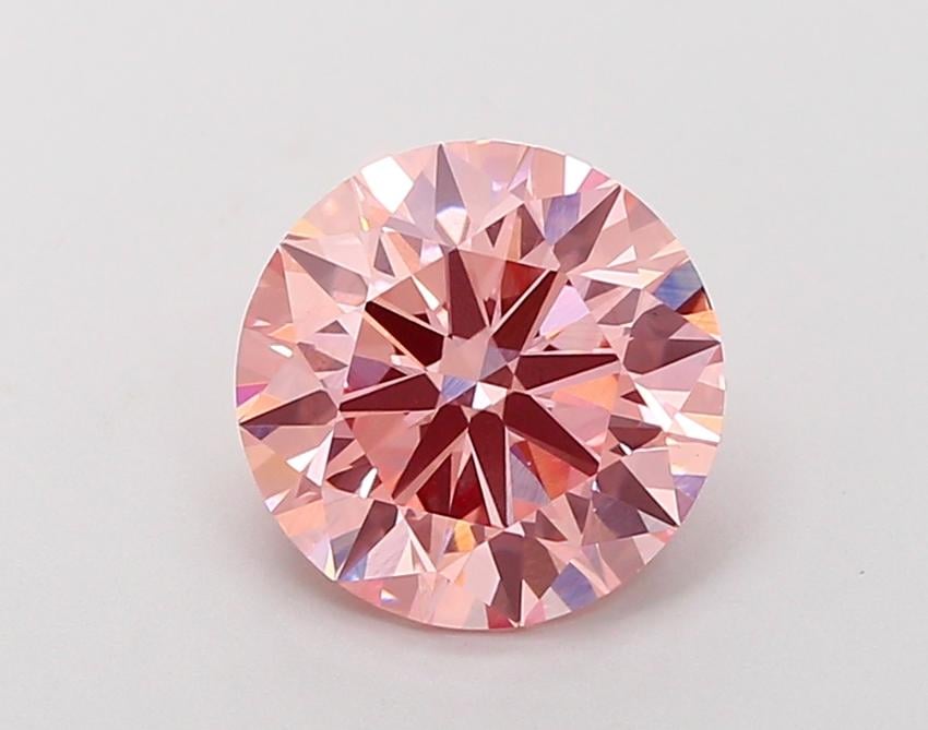 2.74 Ct. Fancy Vivid Pink Round Lab Grown Diamond