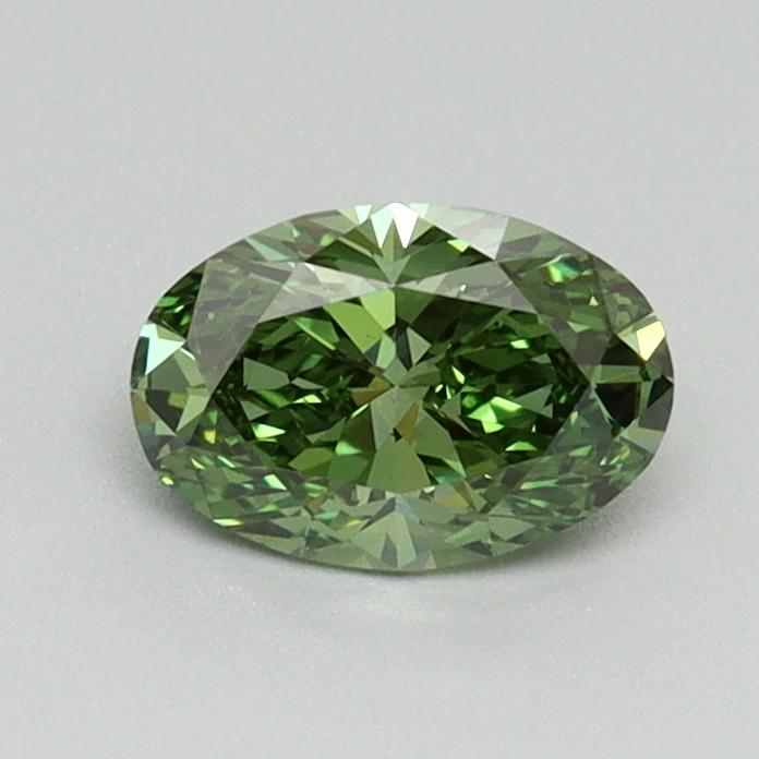 0.60 Ct. Fancy Vivid Green Oval Lab Grown Diamond