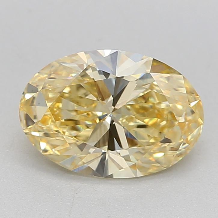 1.02 Ct. Fancy Intense  Yellow Oval Lab Grown Diamond