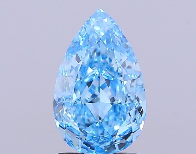 1.82 Ct. Fancy Vivid Blue Pear Lab Grown Diamond