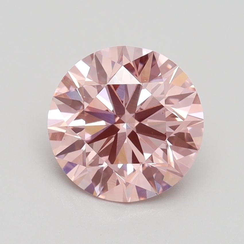 1.66 Ct. Fancy Intense Pink Round Lab Grown Diamond