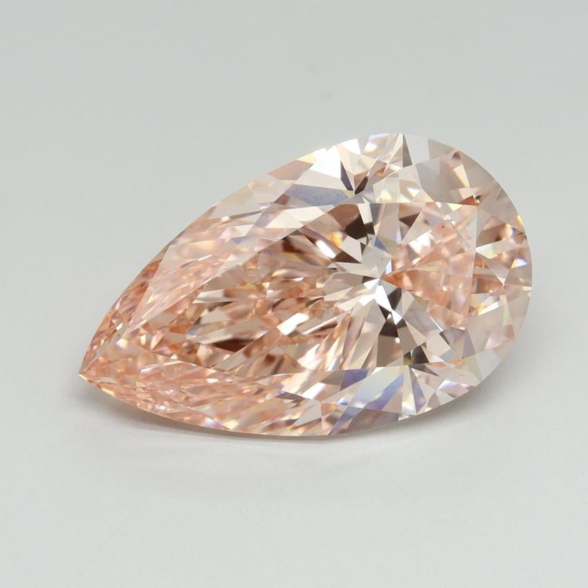8.05 Ct. Fancy Intense Pink Pear Lab Grown Diamond
