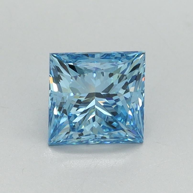 1.04 Ct. Fancy Vivid Blue Princess Lab Grown Diamond