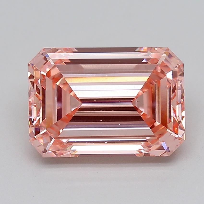 6.05 Ct. Fancy Vivid  Pink Emerald Lab Grown Diamond