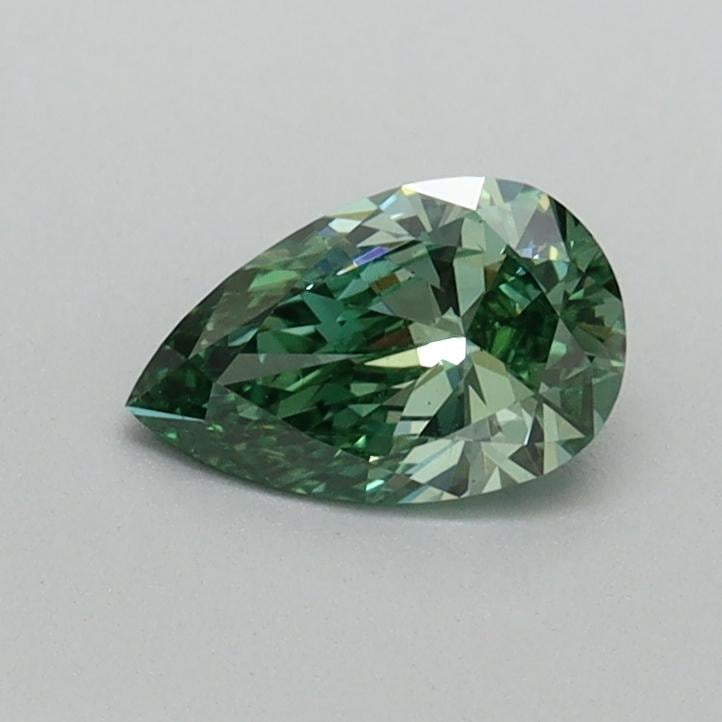 0.42 Ct. Fancy Vivid Pacific Green Pear Lab Grown Diamond