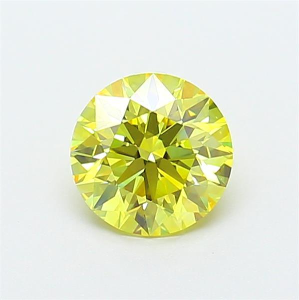 1.13 Ct. Fancy Vivid  Yellow Round Lab Grown Diamond