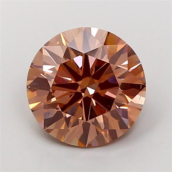 3.06 Ct. Fancy Brownish Pink Round Lab Grown Diamond