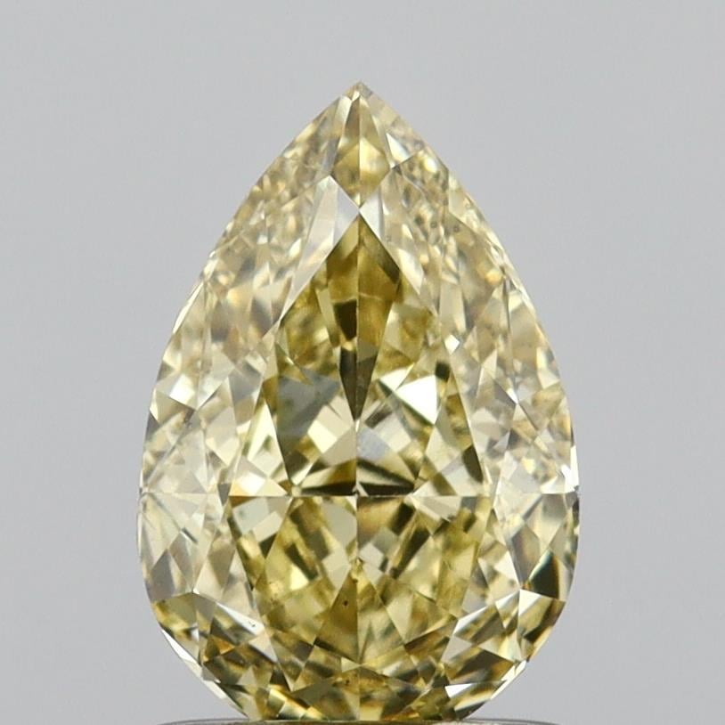 1.09 Ct. Fancy  Yellow Pear Lab Grown Diamond