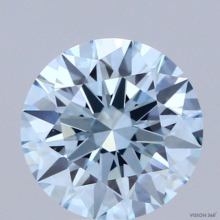 2.59 Ct. Fancy Vivid Blue Round Lab Grown Diamond