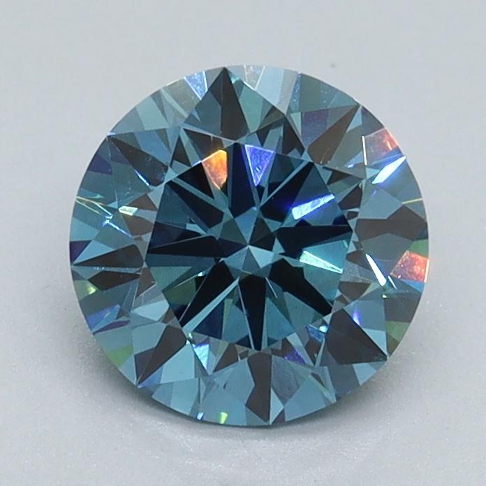 1.16 Ct. Fancy Vivid Blue Round Lab Grown Diamond
