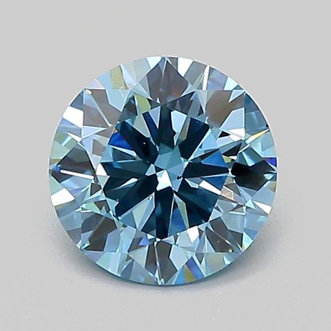 1.01 Ct. Fancy Vivid  Blue Round Lab Grown Diamond