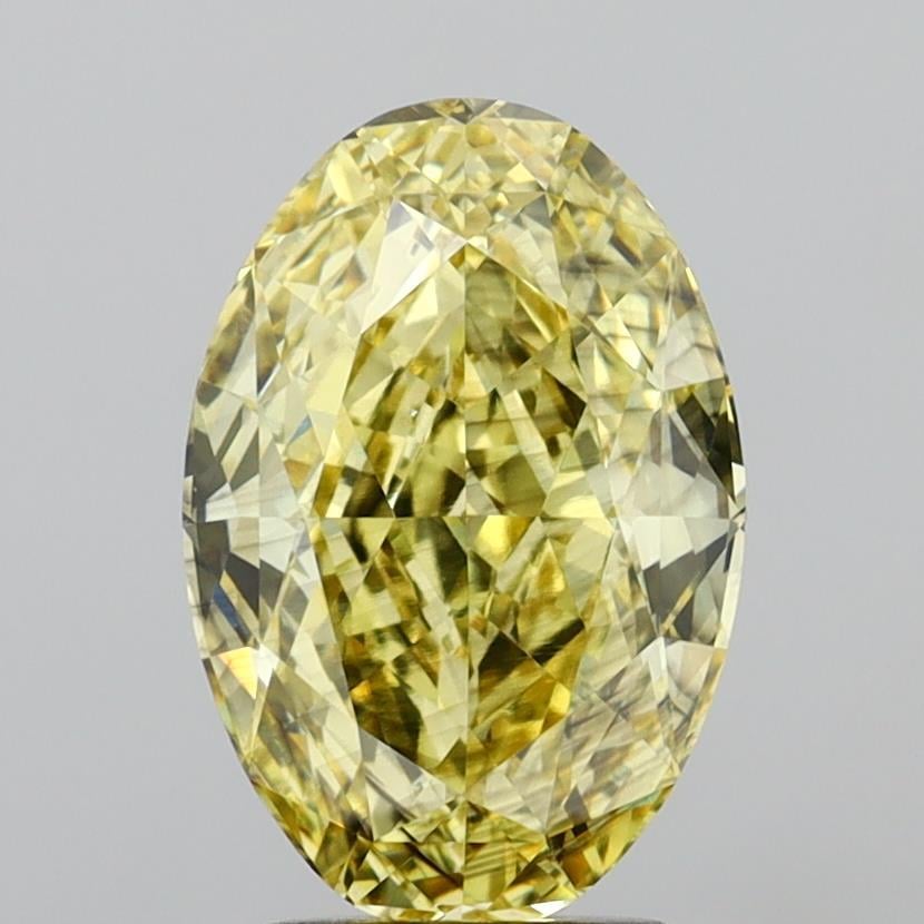 3.07 Ct. Fancy Yellow Oval Lab Grown Diamond