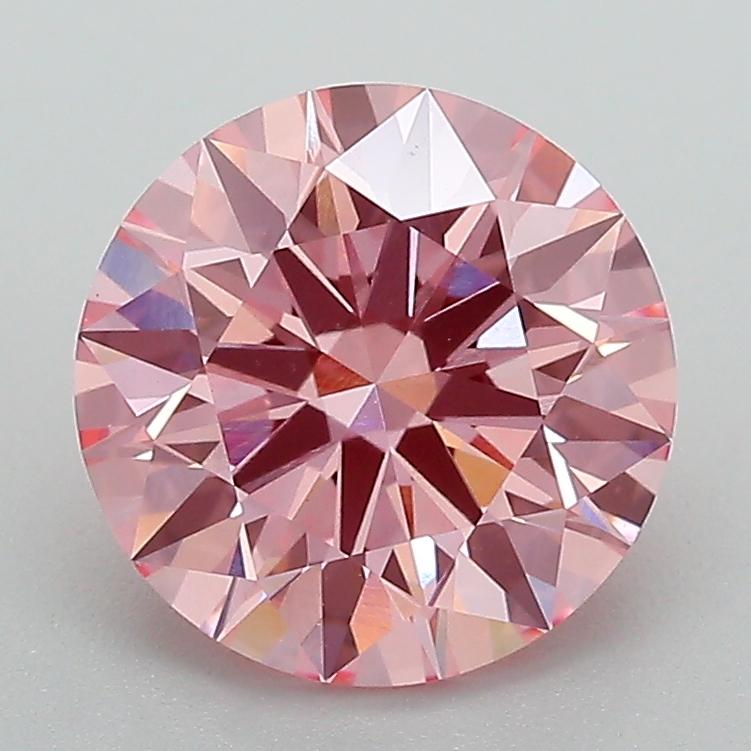 2.33 Ct. Fancy Vivid Pink Round Lab Grown Diamond