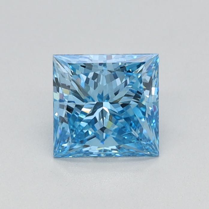 0.51 Ct. Fancy Vivid Blue Princess Lab Grown Diamond