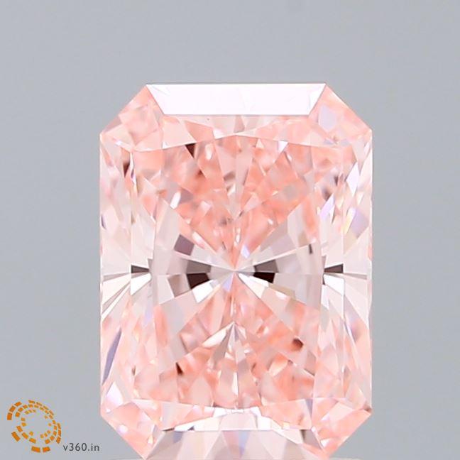 2.02 Ct. Fancy Vivid Pink Radiant Lab Grown Diamond