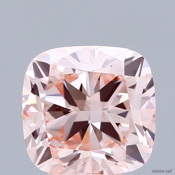 3.07 Ct. Fancy Intense Pink Cushion Lab Grown Diamond